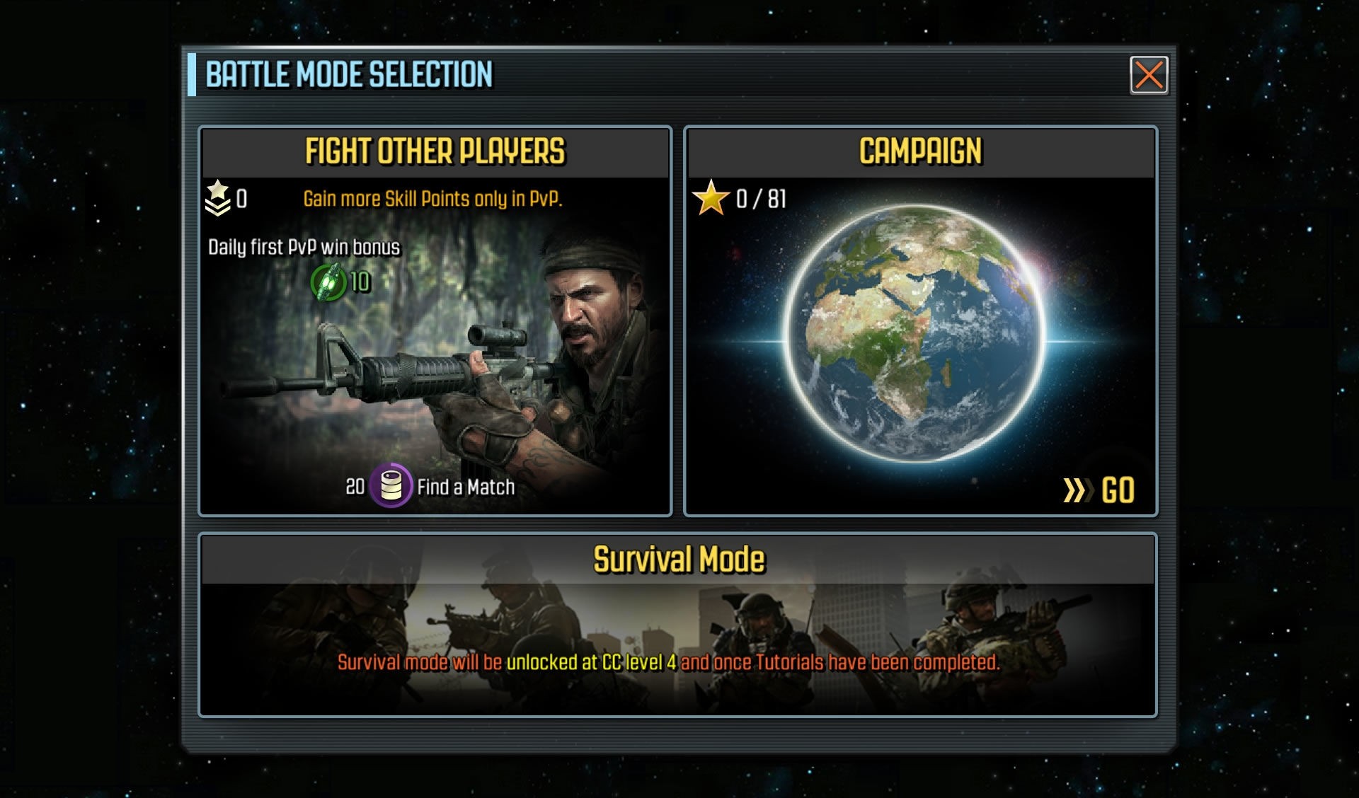 Call of Duty: Heroes. Call of Heroes game. Call of Heroes. Game Mode selection. Взломанная игра call of duty