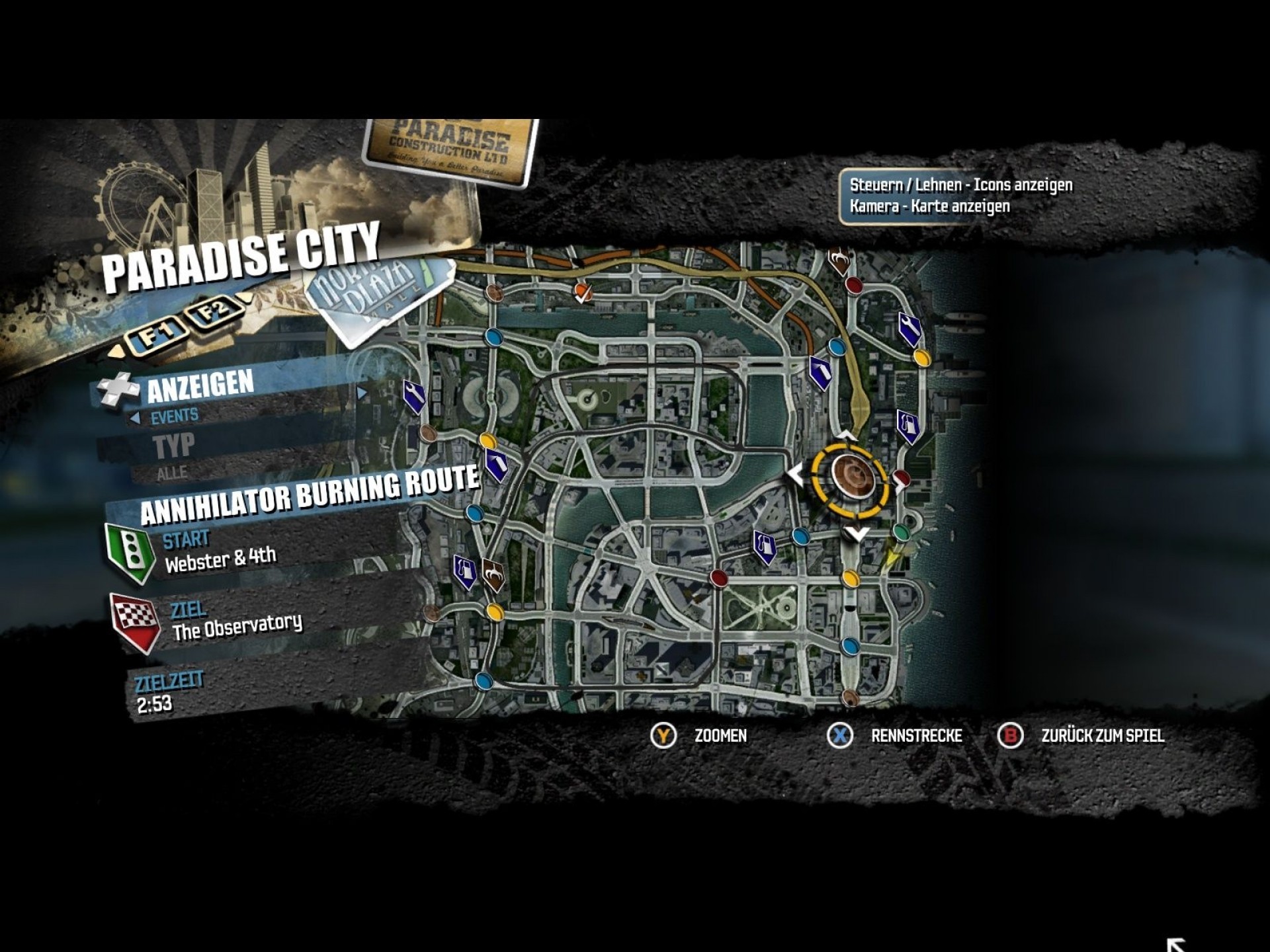 Burnout paradise карта