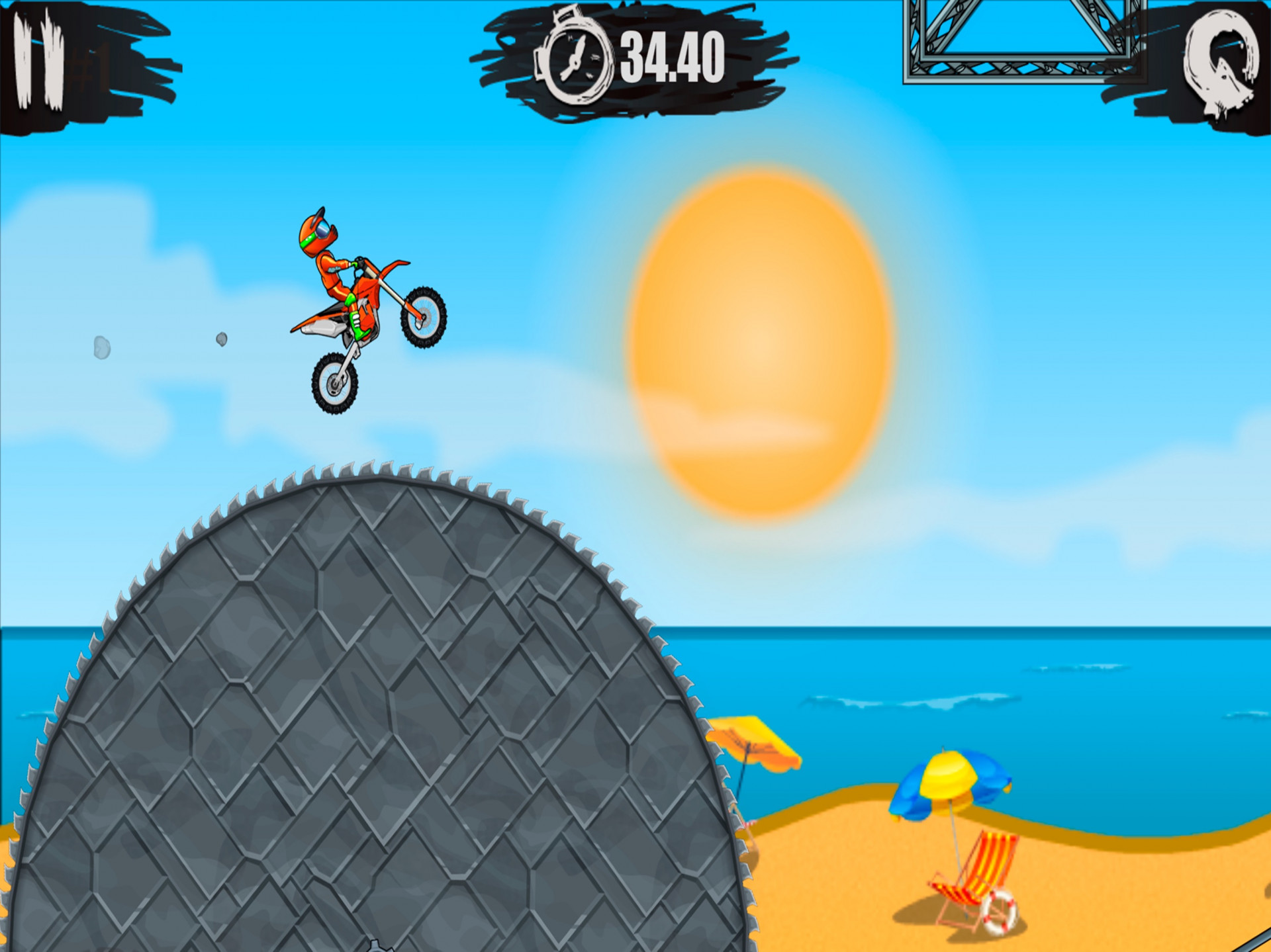 Moto x3m bike race game gameplay