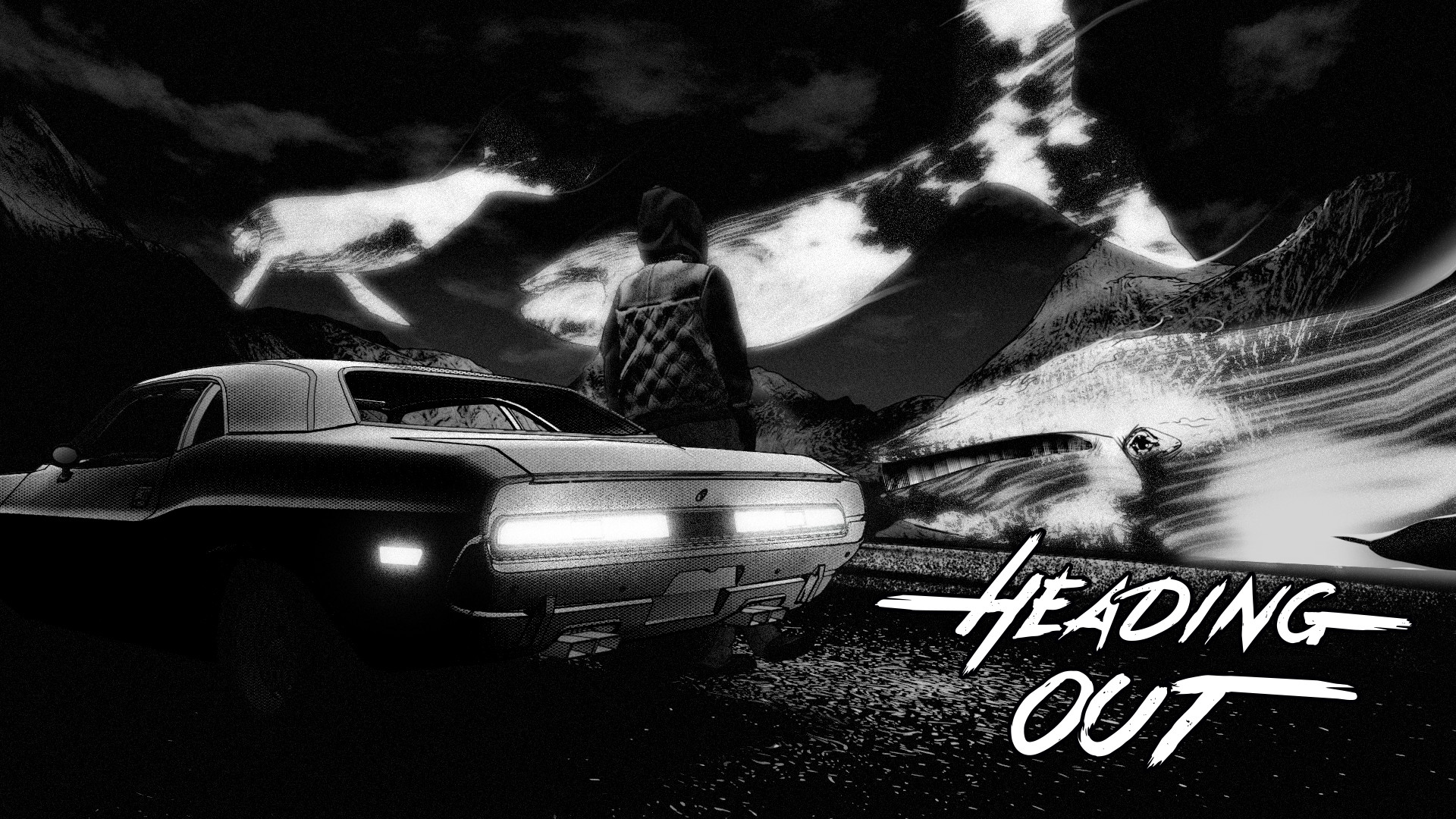 Out me head. Heading out - a narrative Road movie Racing game. Head out.