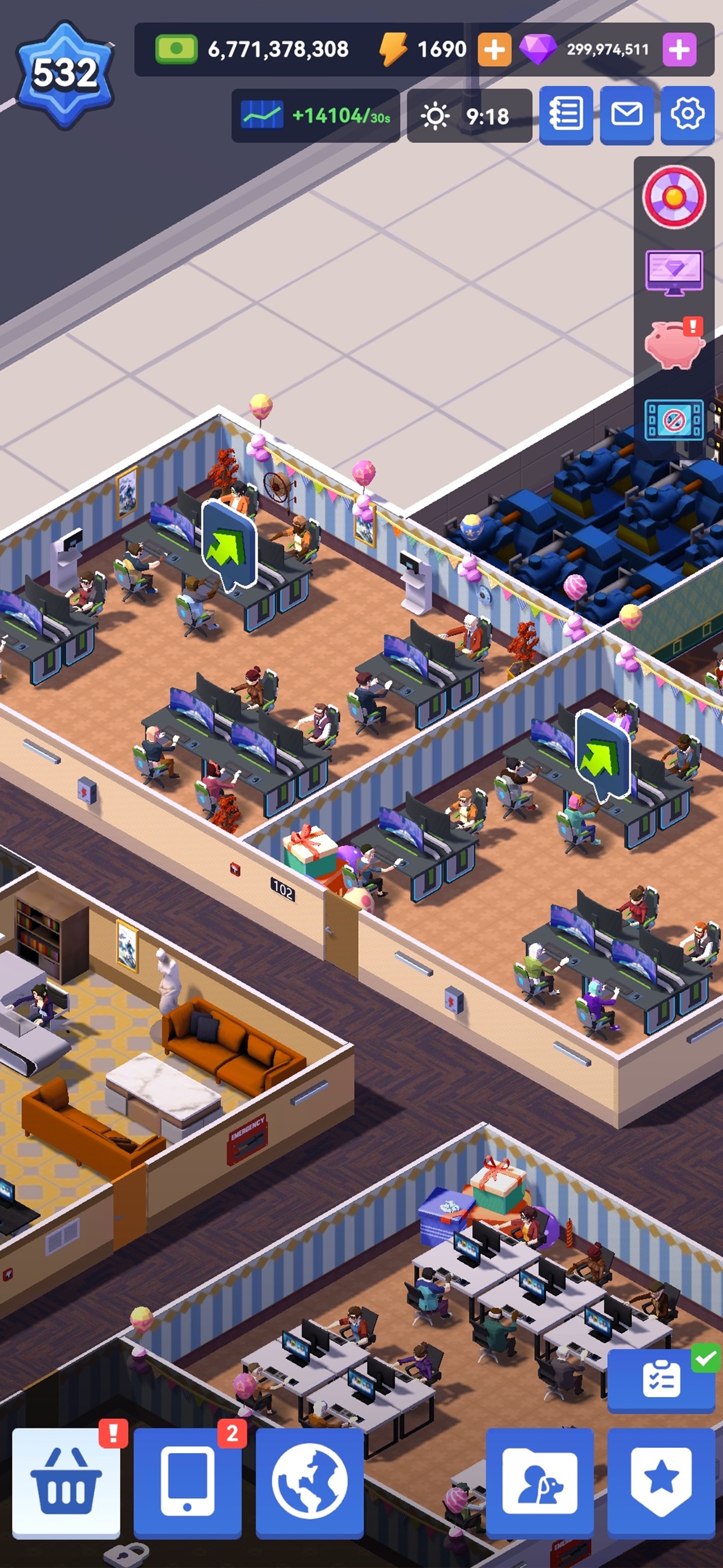 Скриншоты Idle Office Tycoon-Money game - всего 10 картинок из игры