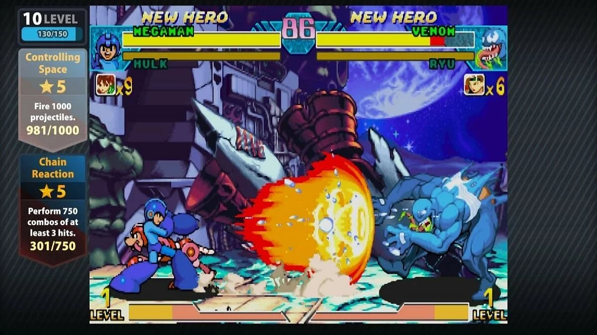 Скриншоты из Marvel vs. Capcom Origins