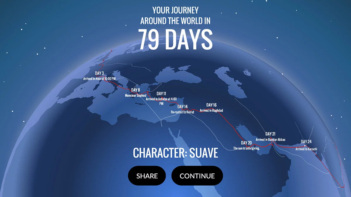 Скриншоты из 80 Days