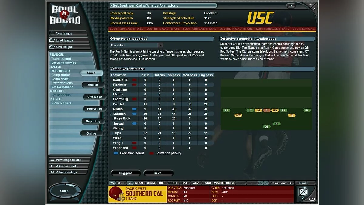 Скриншоты из Bowl Bound College Football / Картинка 3