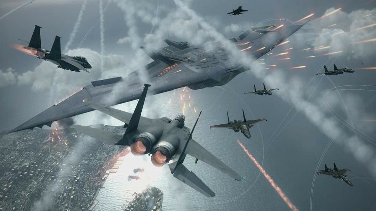 Истребитель в бою. Ace Combat p 1112 Aigaion. Воздушный бой Ace Combat. Ace Combat 6 Heavy Command Cruiser. Бой истребителей.