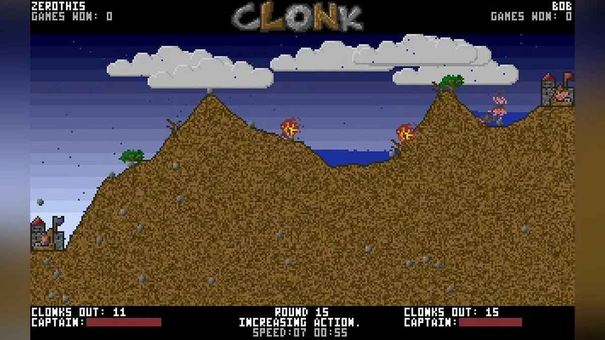 Скриншоты из Clonk