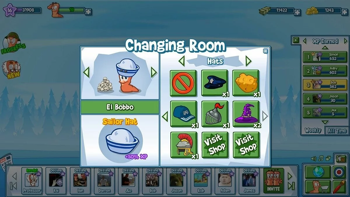 Скриншоты из Worms (Facebook)