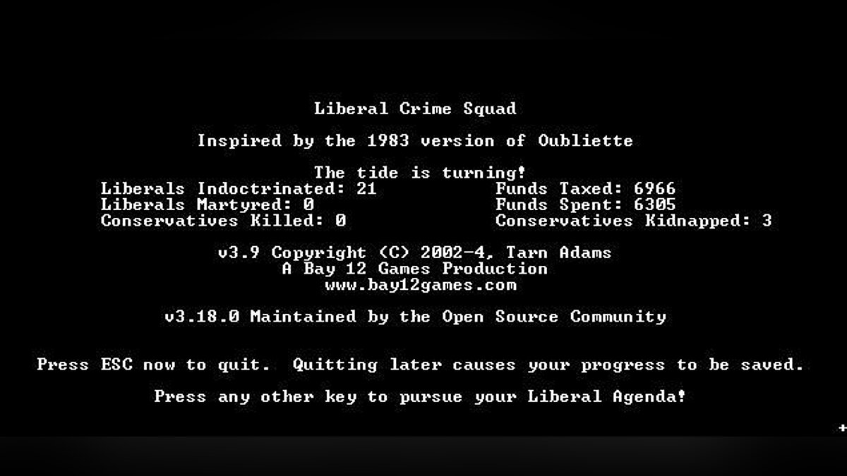 Liberal Crime Squad - что это за игра, трейлер, системные требования,  отзывы и оценки, цены и скидки, гайды и прохождение, похожие игры