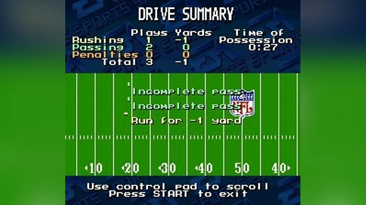 Скриншоты из Madden NFL '94 / Картинка 39