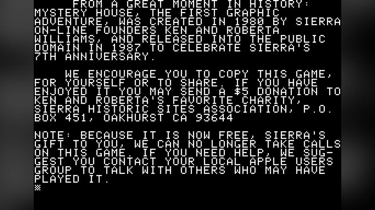 Скриншоты из Mystery House