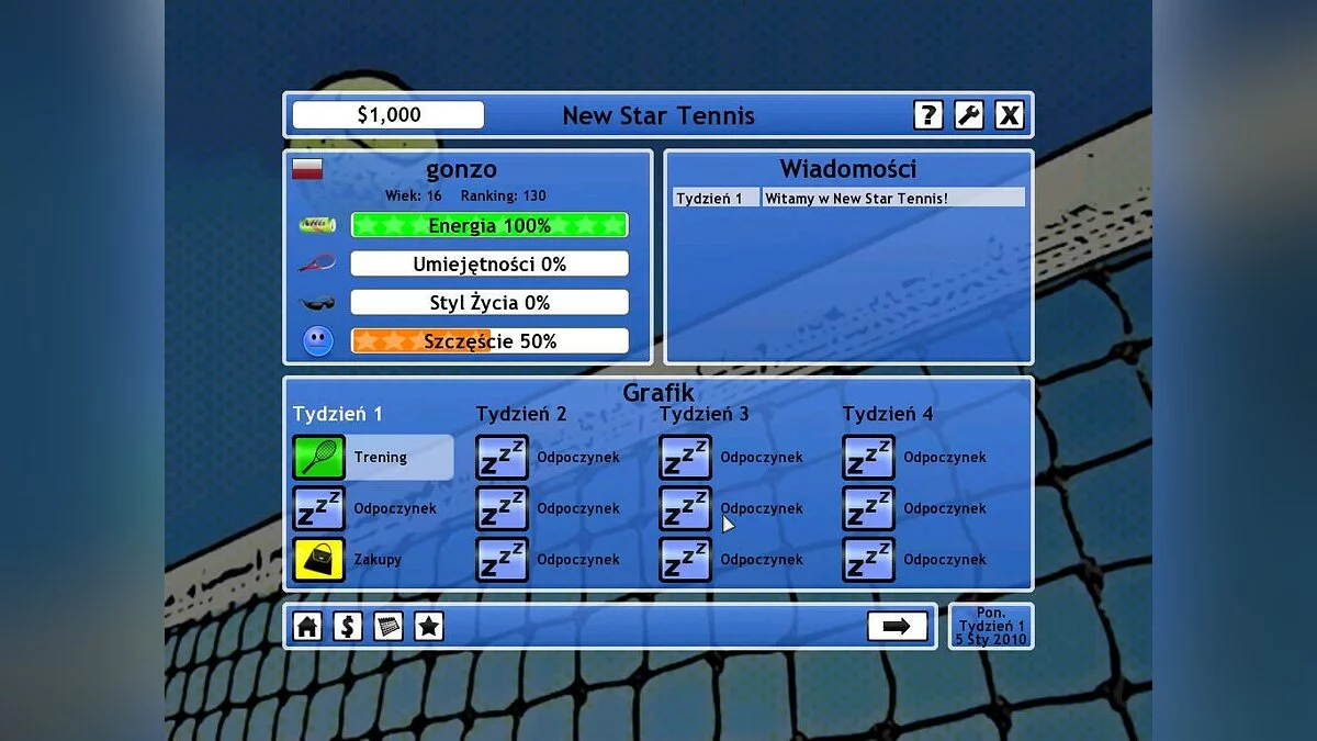 Скриншоты из New Star Tennis
