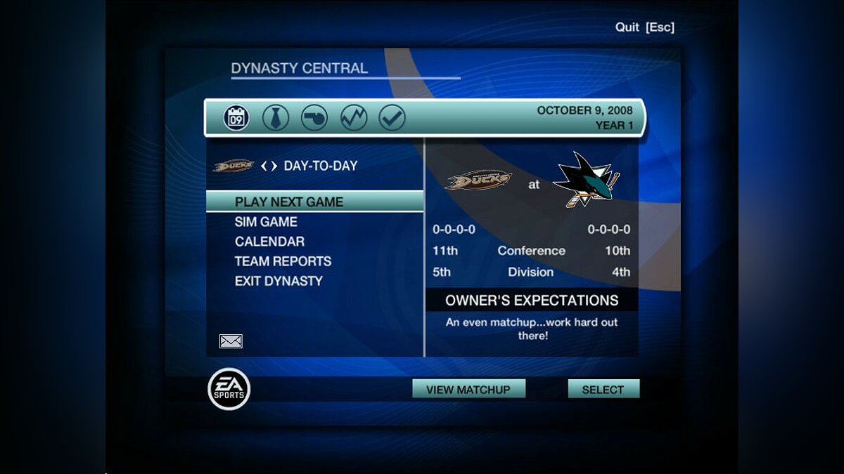 В NHL 09 нет звука