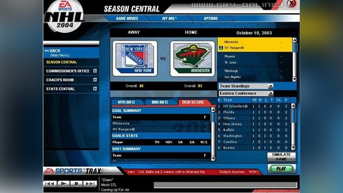 Нхл 2004. NHL 2004 ps2. NHL 2004 управление. Составы в игру НХЛ 2004. Интерфейс игры NHL 2003.