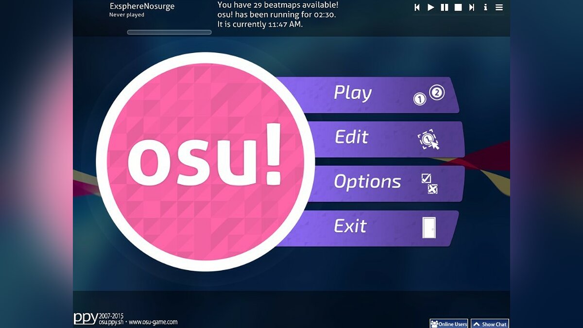 Osu! черный экран