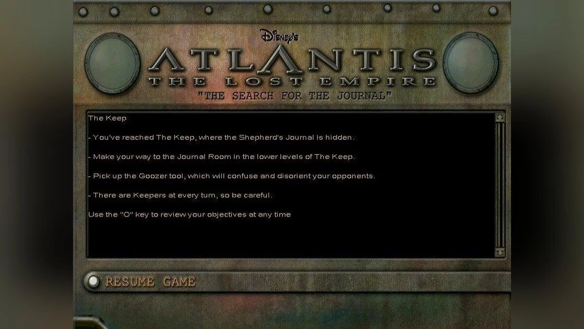 Скриншоты из Disney's Atlantis: The Lost Empire: Search for the Journal