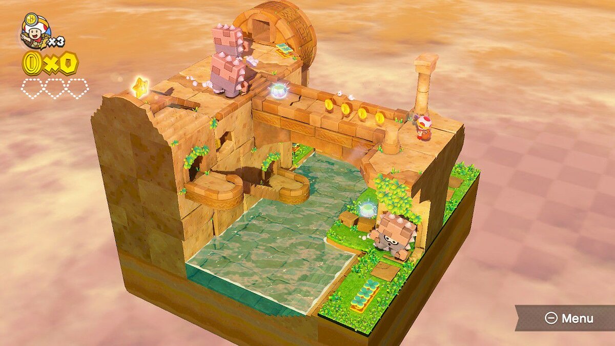 Tracking treasure. Captain toad: Treasure Tracker.