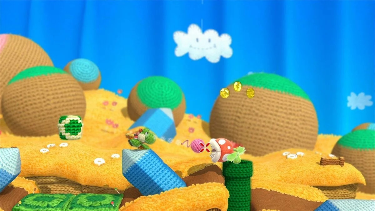 Скриншоты из Yoshi's Woolly World