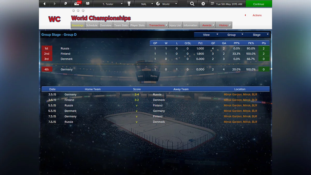 Скриншоты из Eastside Hockey Manager
