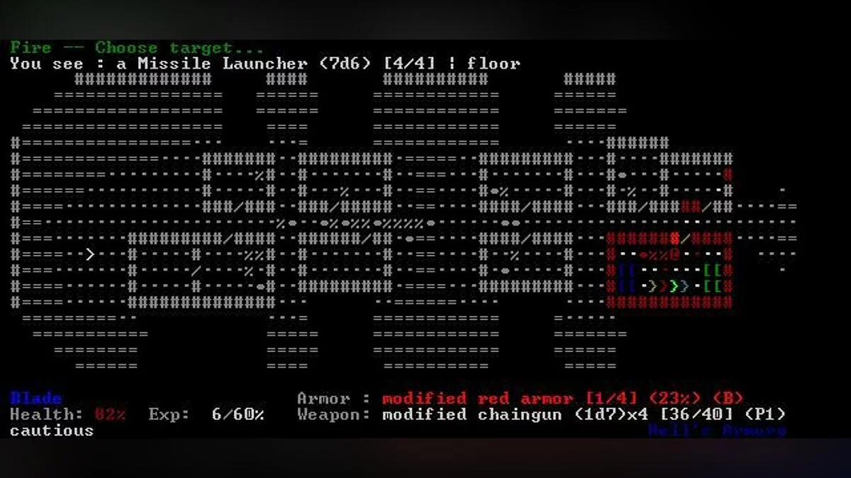 Скриншоты из DoomRL