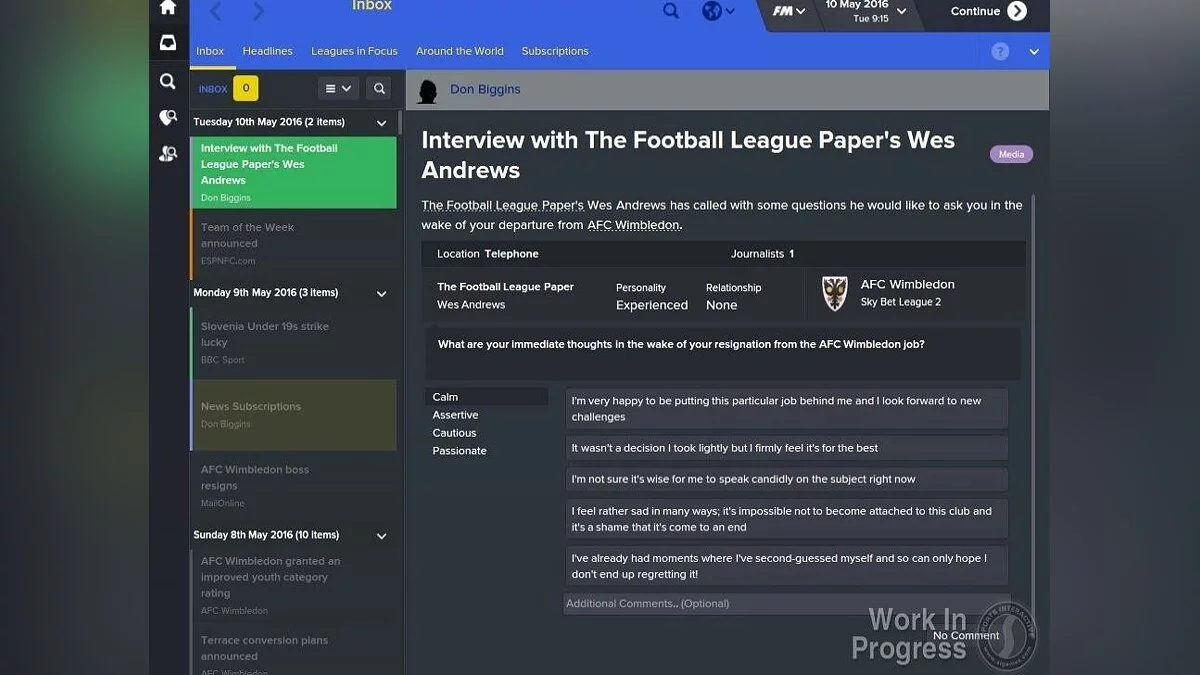 Скриншоты из Football Manager 2016
