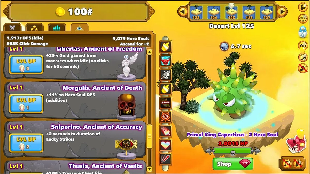 Скриншоты из Clicker Heroes