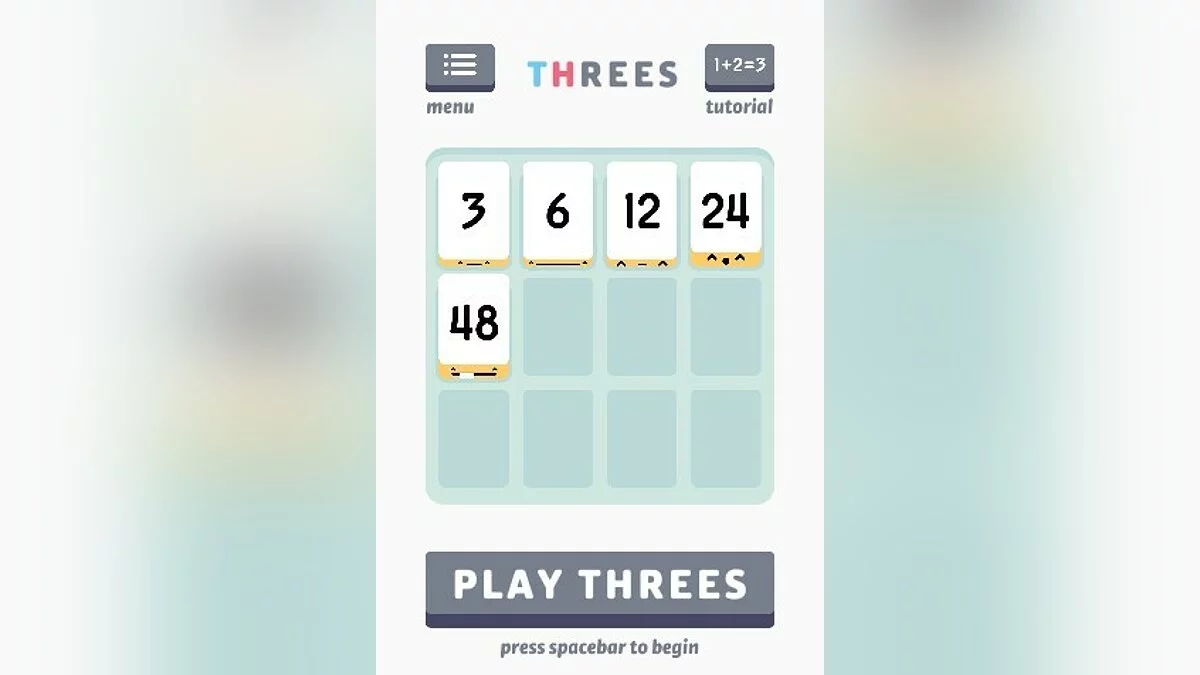 Скриншоты из Threes!