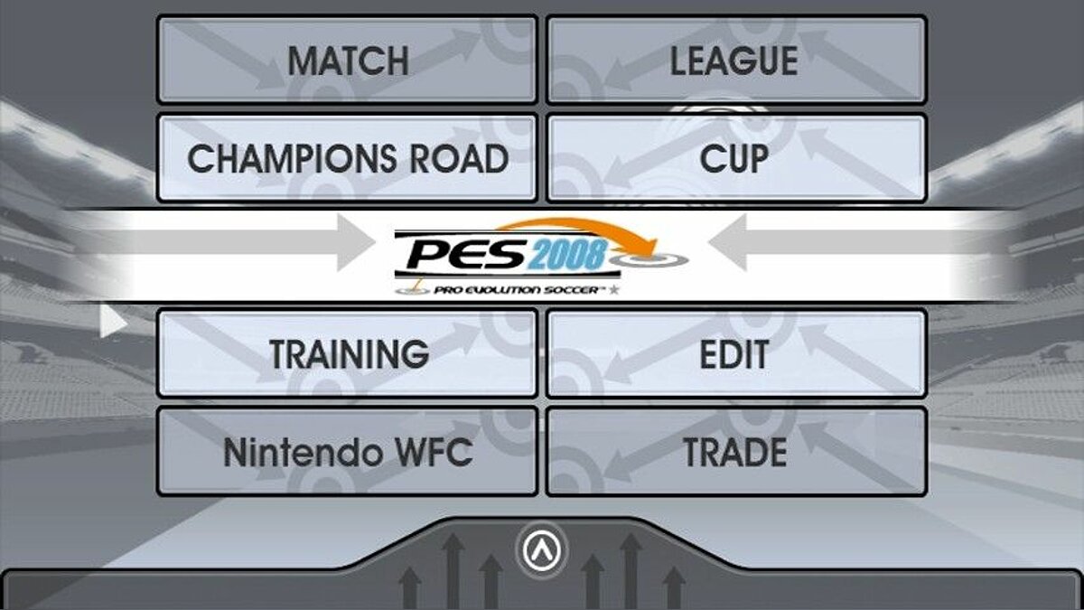 Road cup. Pro Evolution Soccer 2008 Wii. PES 2008 меню.