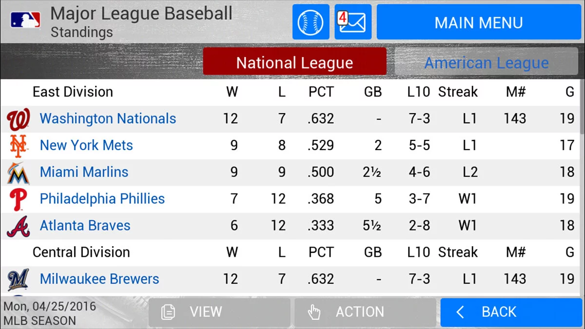 Скриншоты из MLB Manager 2016