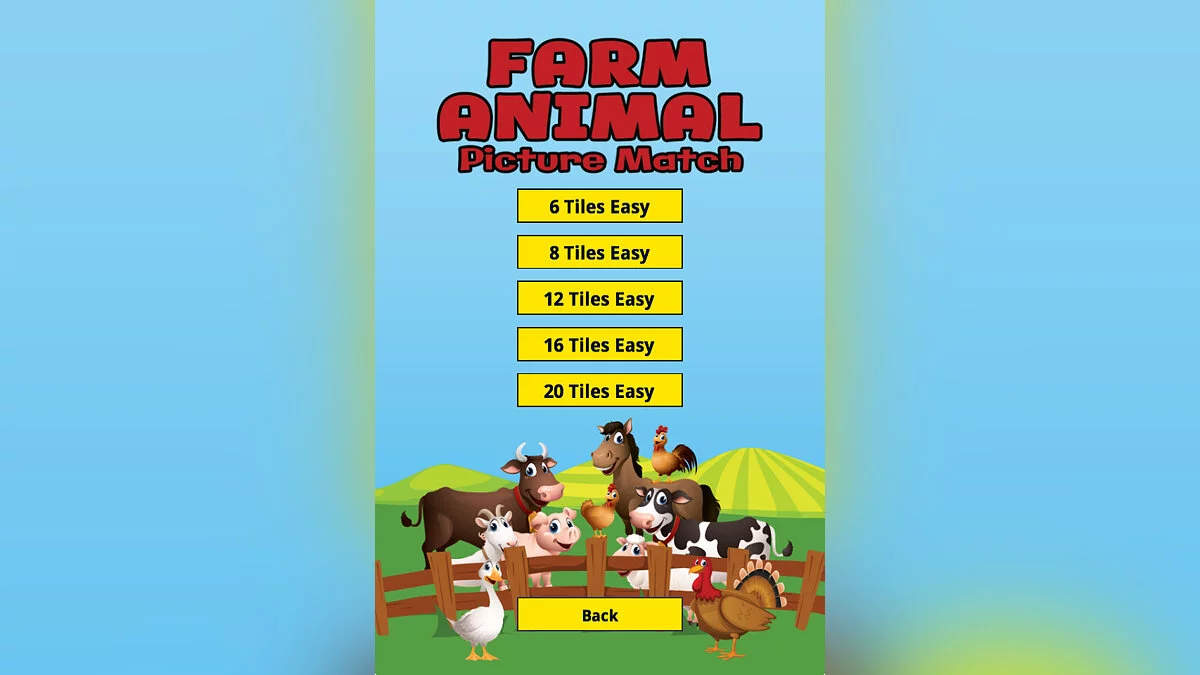 Скриншоты из Farm Animal Picture Match