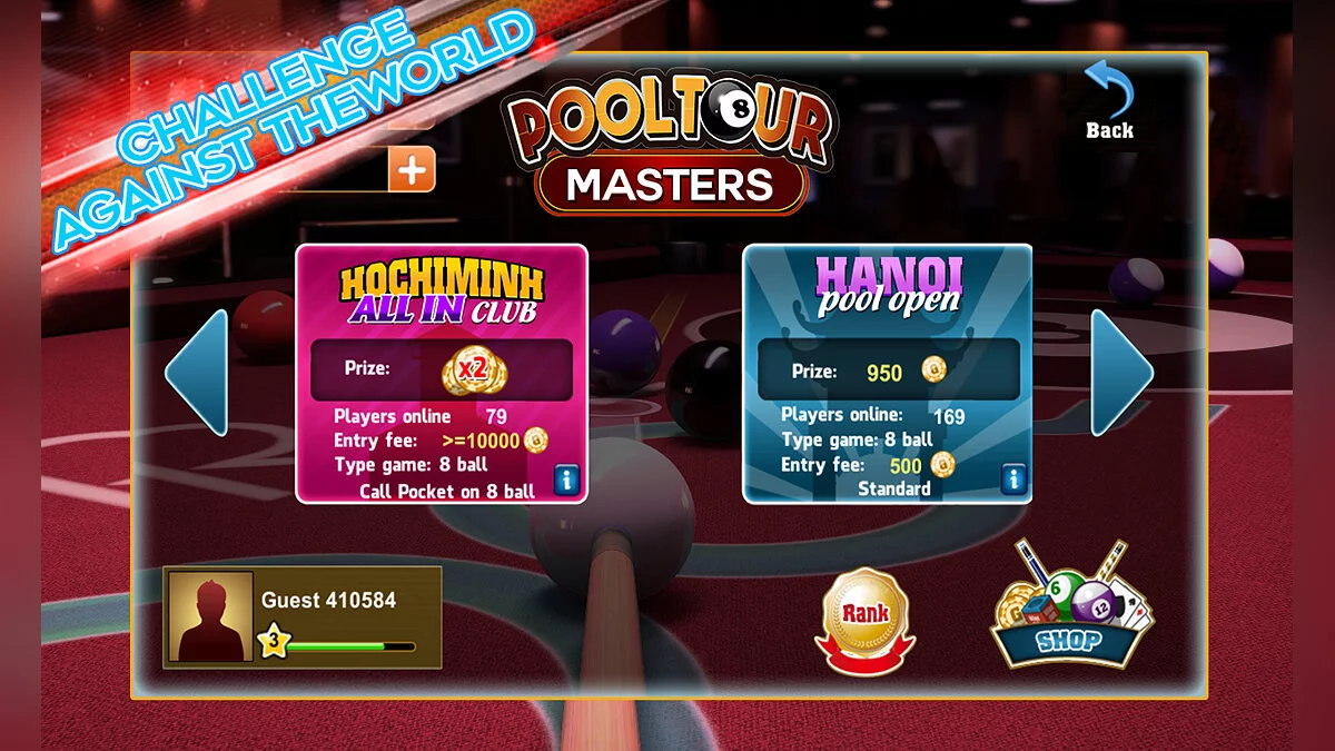 Скриншоты из Pool Tour Masters