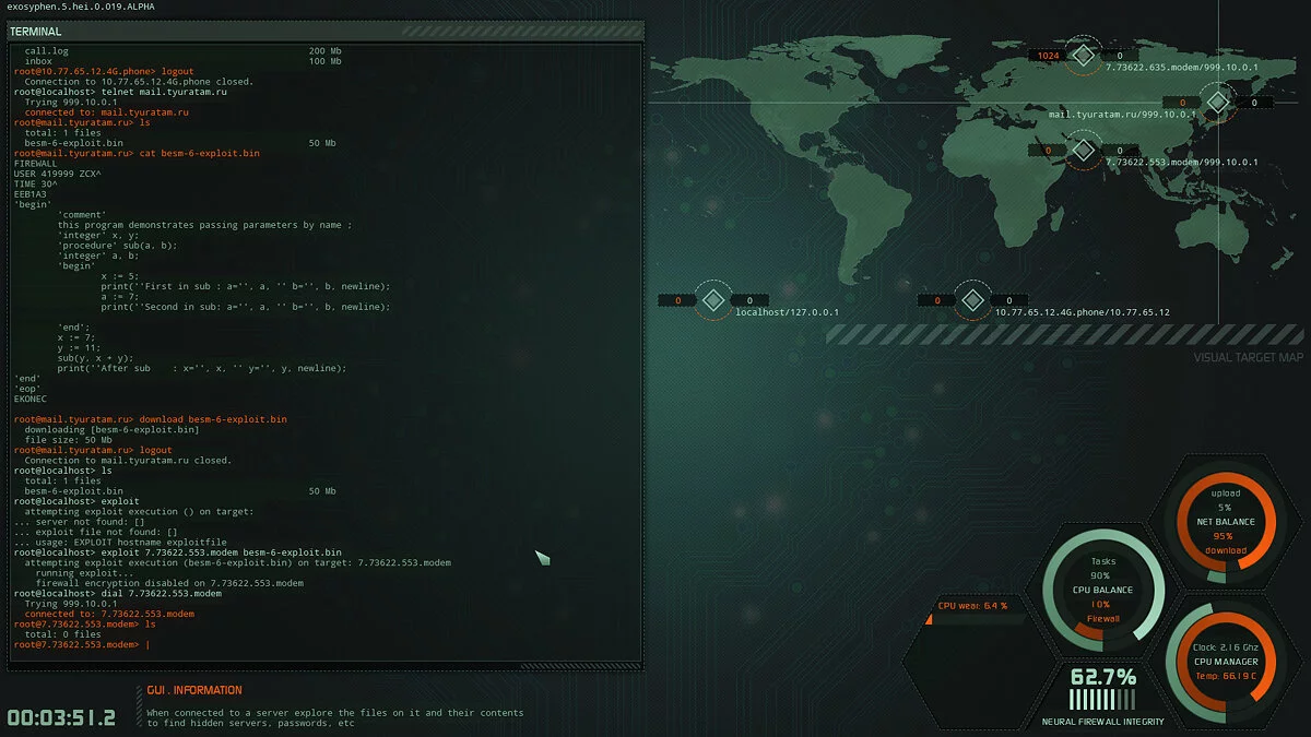 Скриншоты из Hacker Evolution IMMERSION