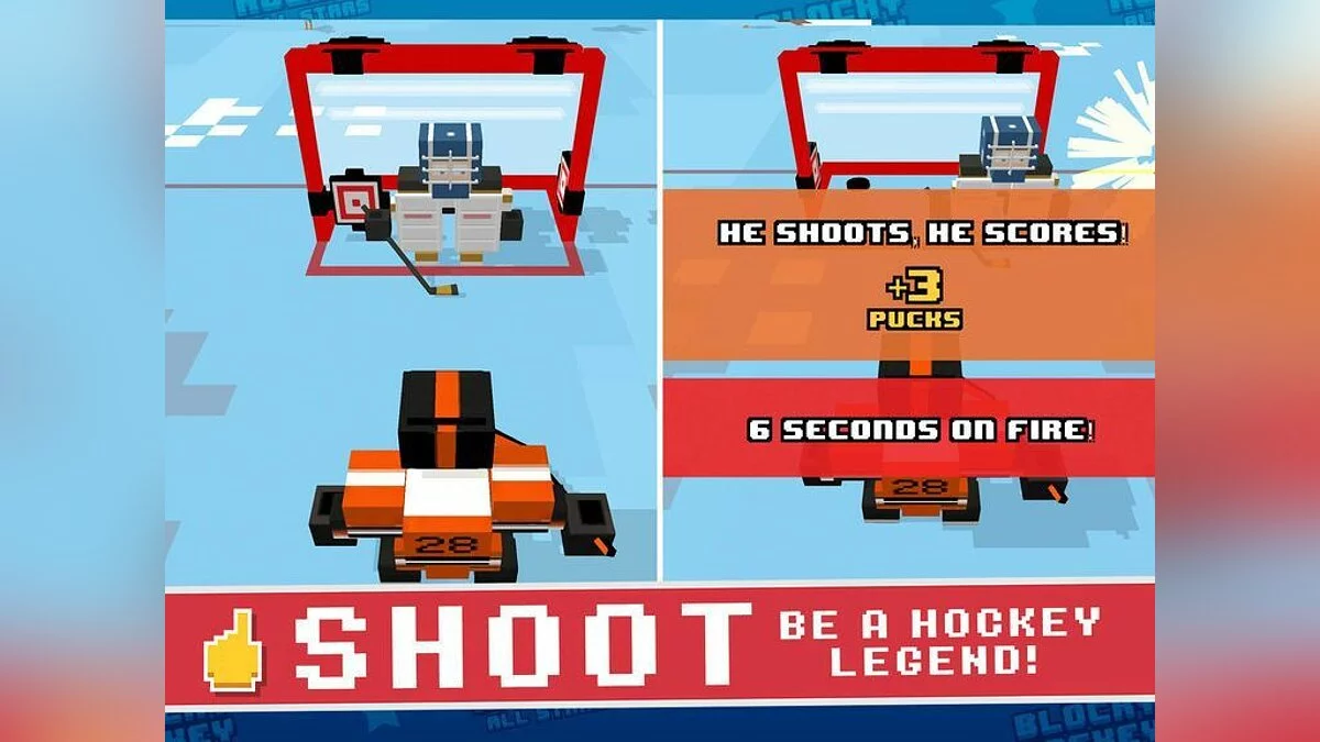 Скриншоты из Blocky Hockey