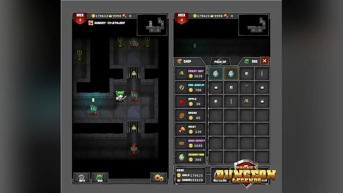 Скриншоты из Pocket Dungeon Legends