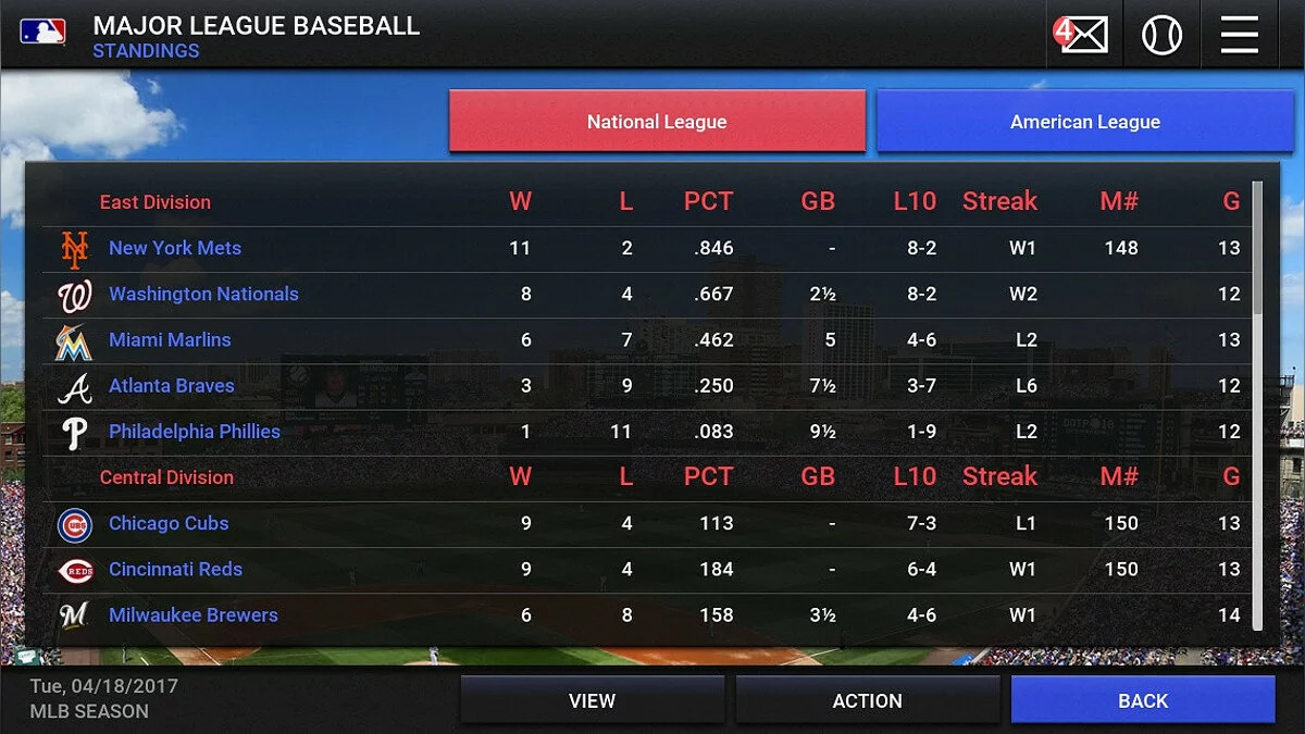 Скриншоты из MLB Manager 2017