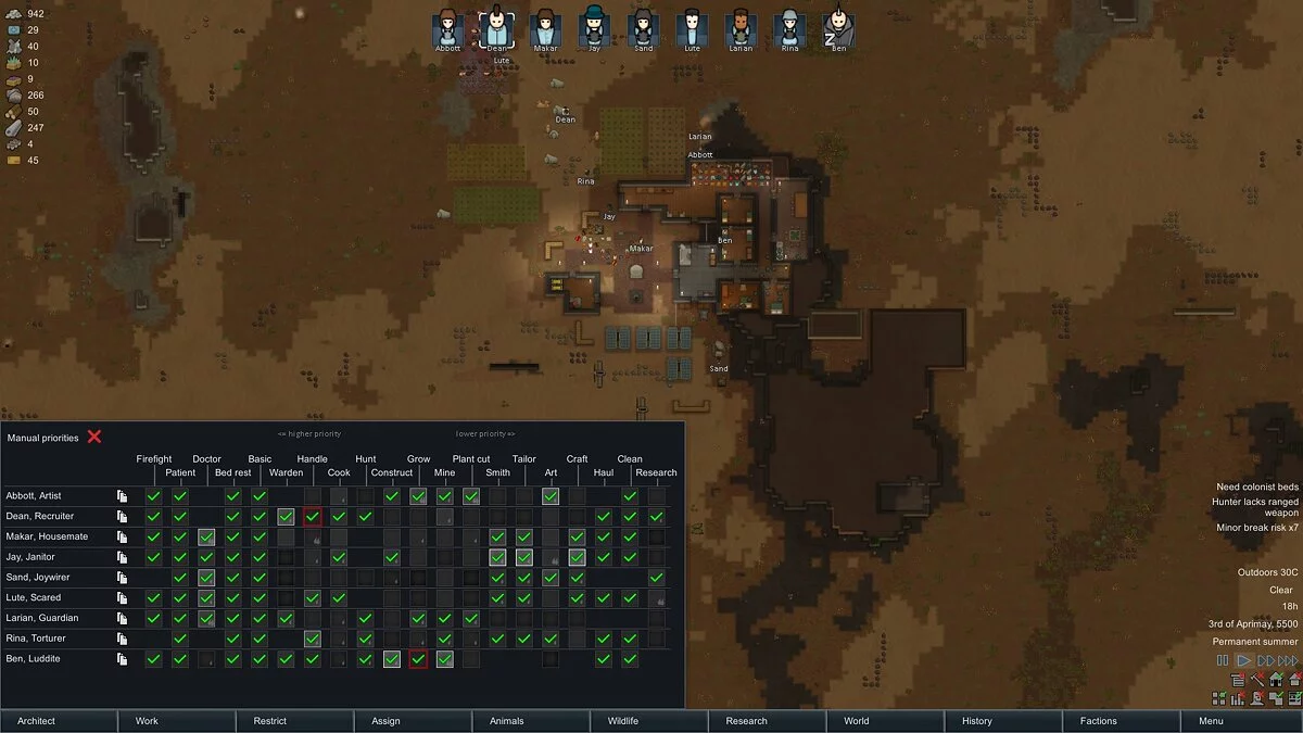 Скриншоты из RimWorld