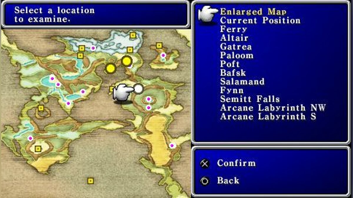 Final fantasy psp карта