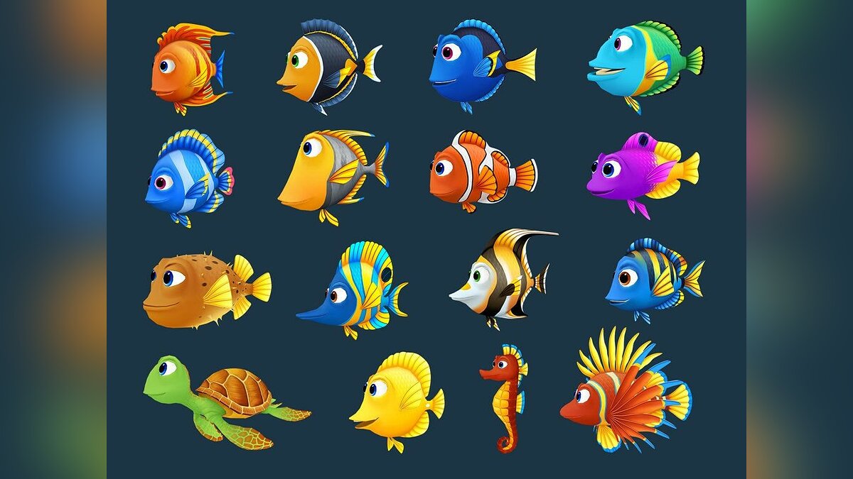 Арт Fishdom - всего 6 артов из игры