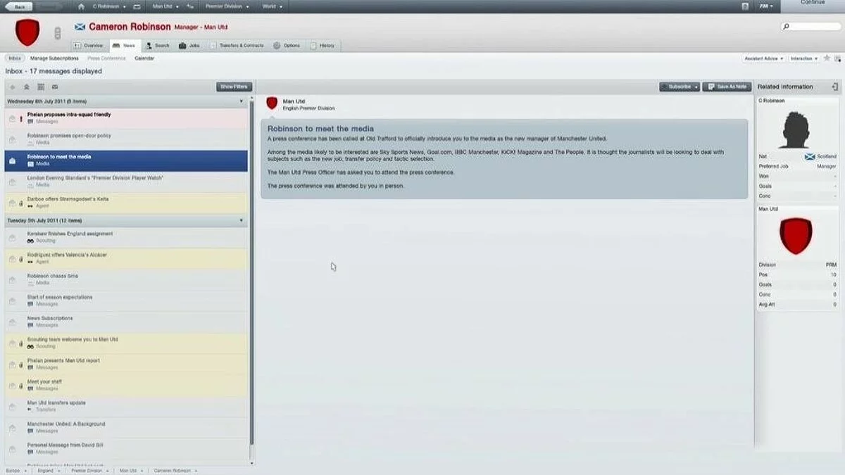 Скриншоты из Football Manager 2012