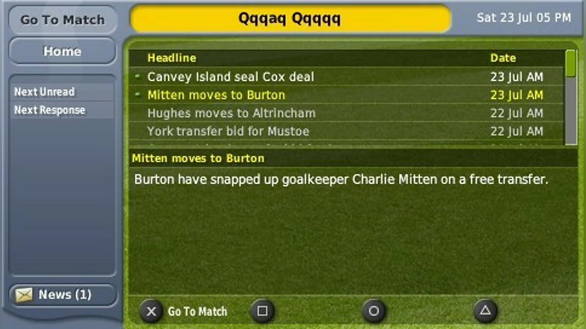 Скриншоты из Football Manager Handheld