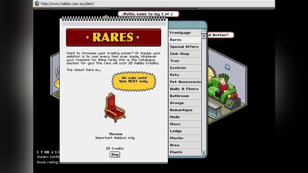 Скриншоты из Habbo Hotel