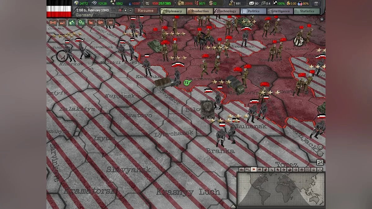 Скриншоты из Hearts of Iron 3