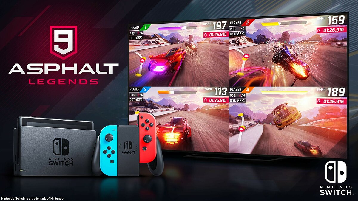 Бесплатные гонки с эксклюзивными режимами — Asphalt 9 вышла на Switch