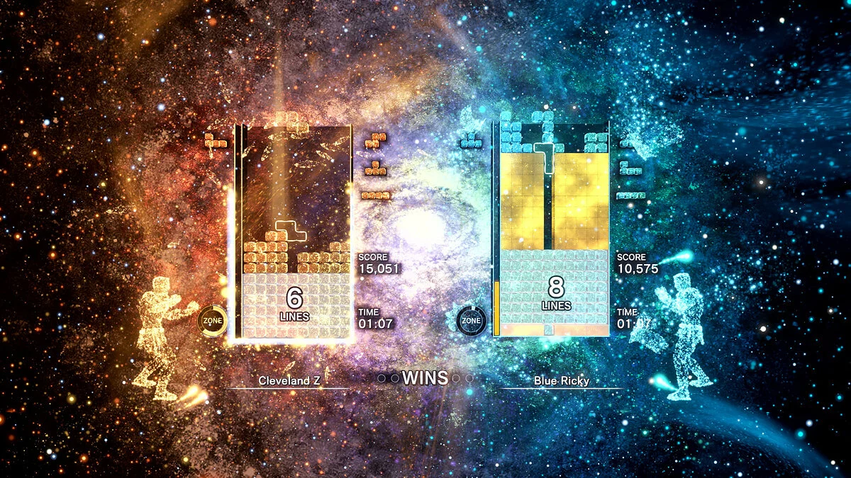 Скриншоты из Tetris Effect