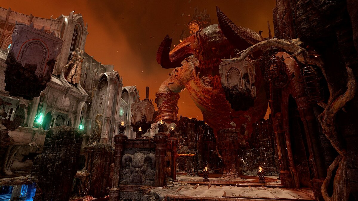 Появились скриншоты мультиплеера Doom Eternal, на одном из которых  изображен гигантский демон