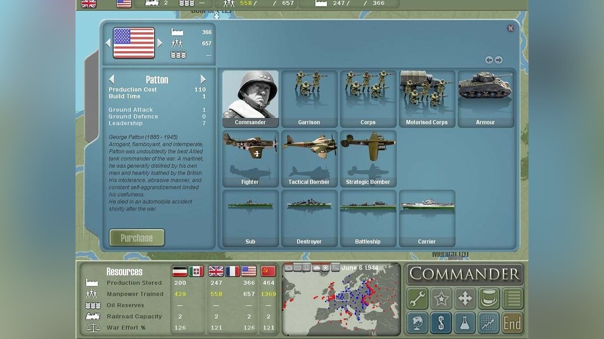 Скриншоты Commander: Europe at War - всего 50 картинок из игры