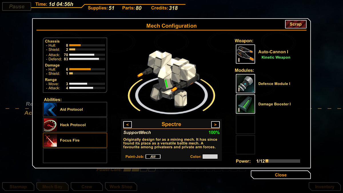 Weapon config. MECHCORP.