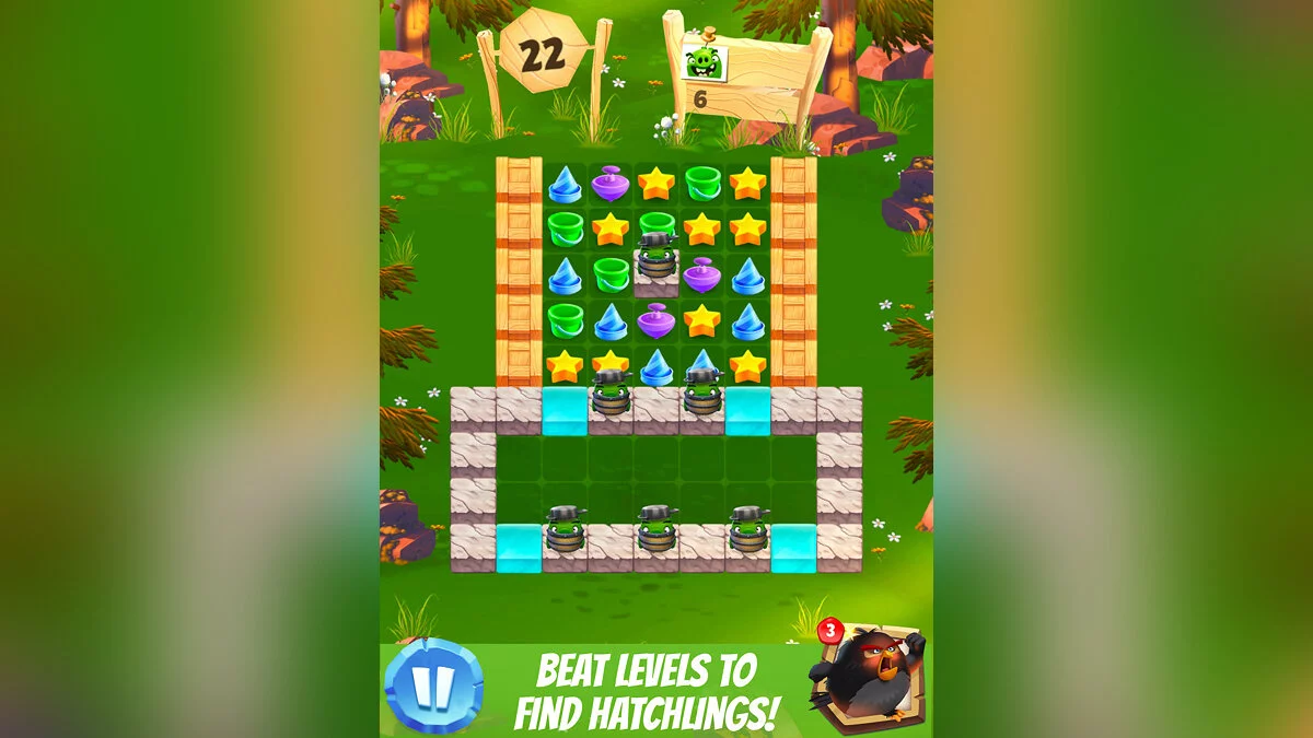 Скриншоты из Angry Birds Match