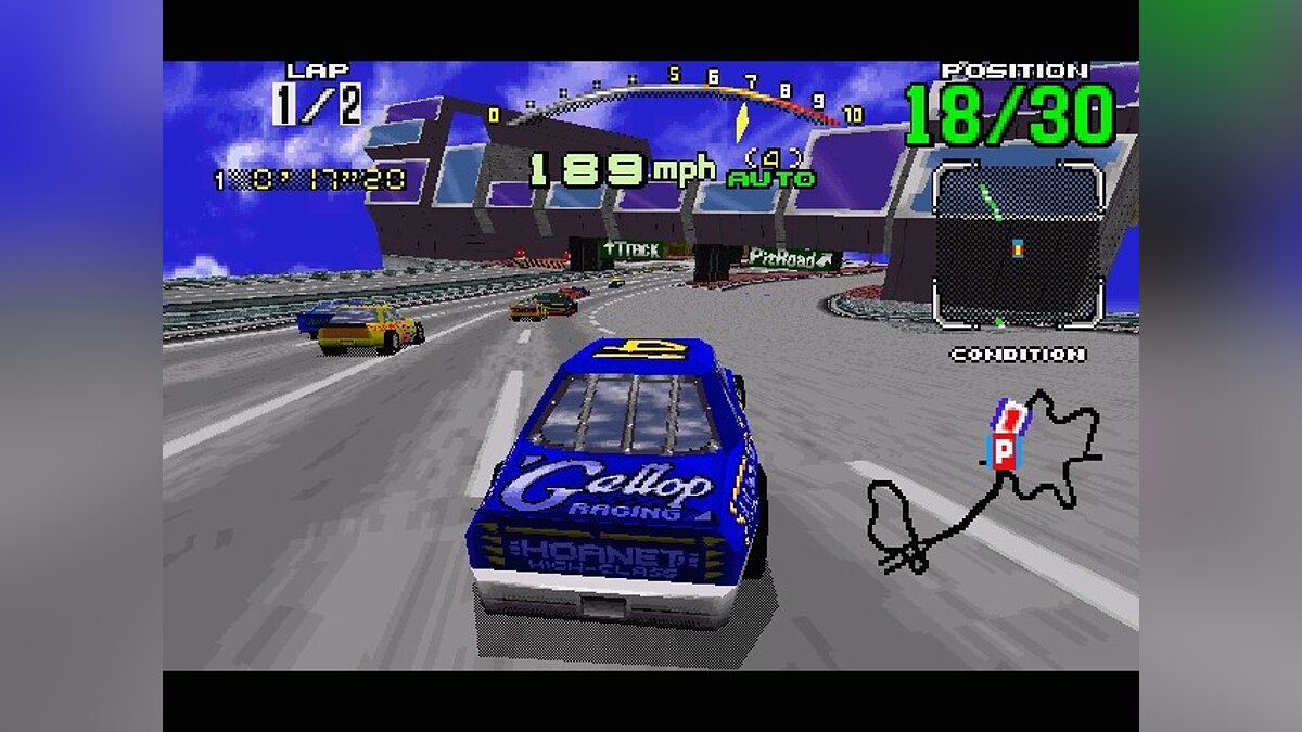 Daytona USA 1995 геймплей.