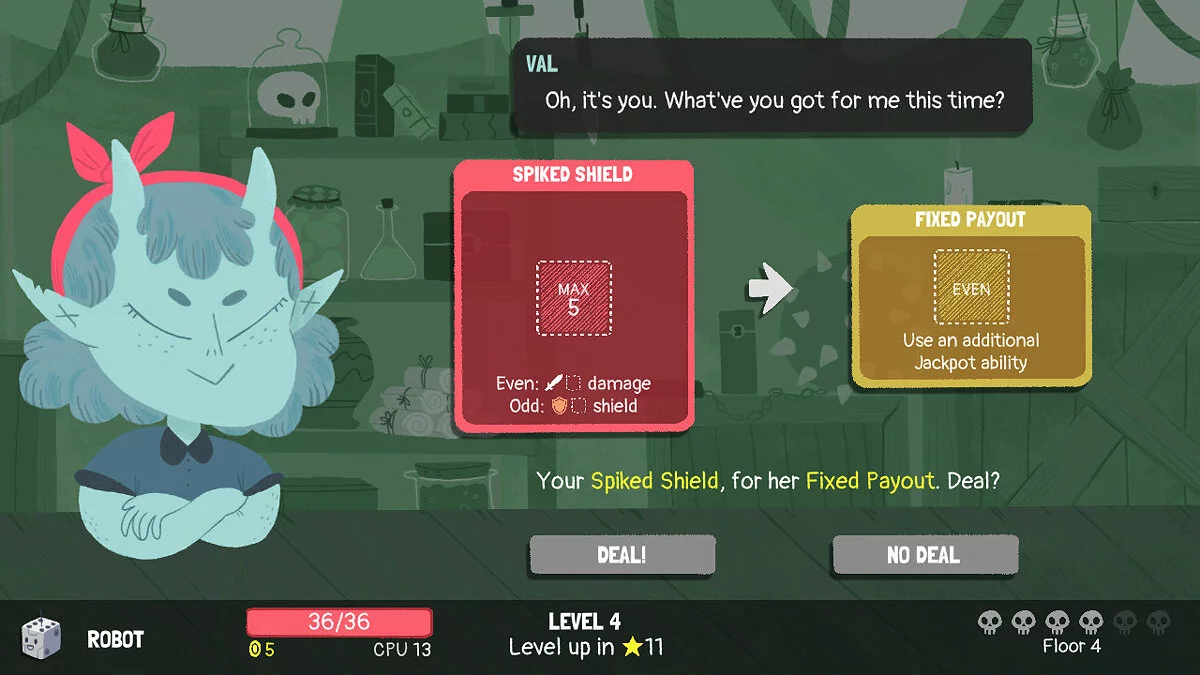Скриншоты из Dicey Dungeons