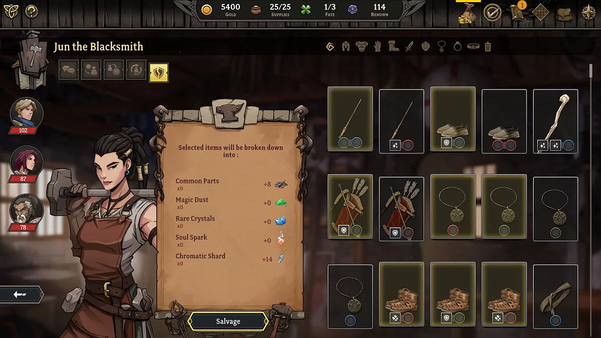 Скриншоты из Gordian Quest